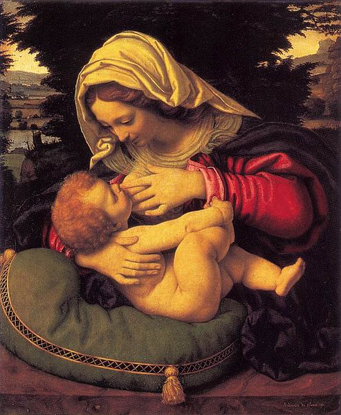 Andrea Solario Madonna of the Green Cushion